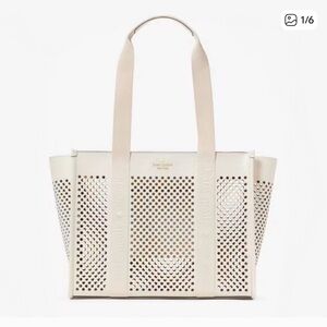 Kate Spade Kip Cream Perforated Tote